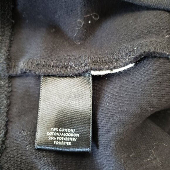 Ann Taylor Black Long Sleeve A Line Dress Pleated Front Size 0 Minimalist Chic - Picture 7 of 8